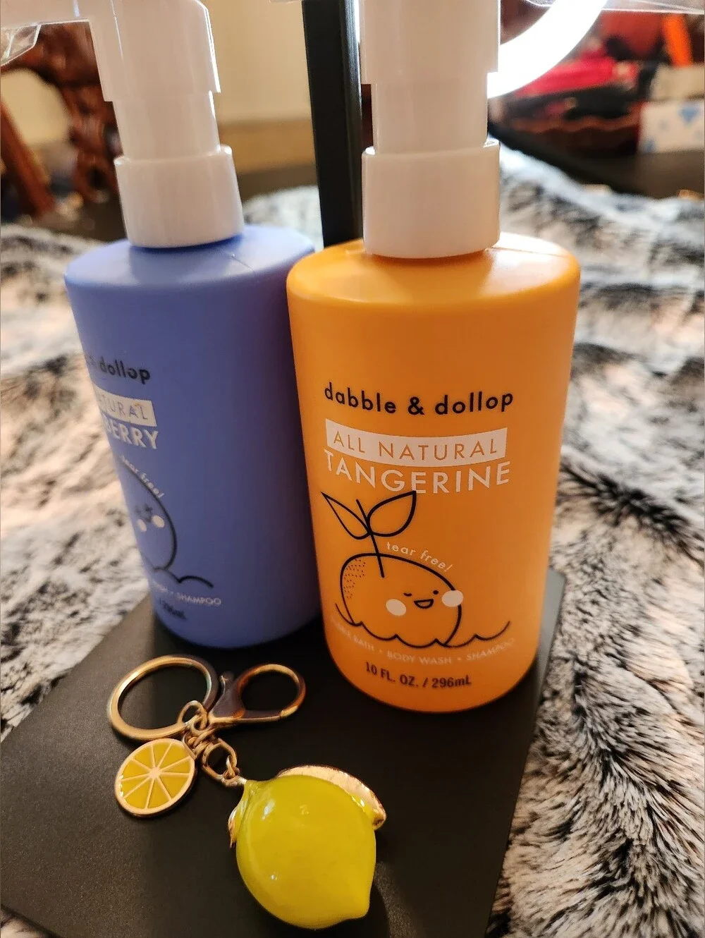 4 Piece Bundle-2x10fl Oz Dabble & Dollop-Lemon Bag Charm-Ipsy Glam Bag